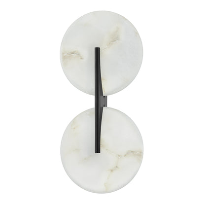 Asteria Double Sconce by Corbett. Made from brass in a modern style.