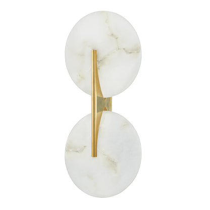 Asteria Double Sconce by Corbett. Made from brass in a modern style.