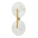 Asteria Double Sconce by Corbett. Made from brass in a modern style.