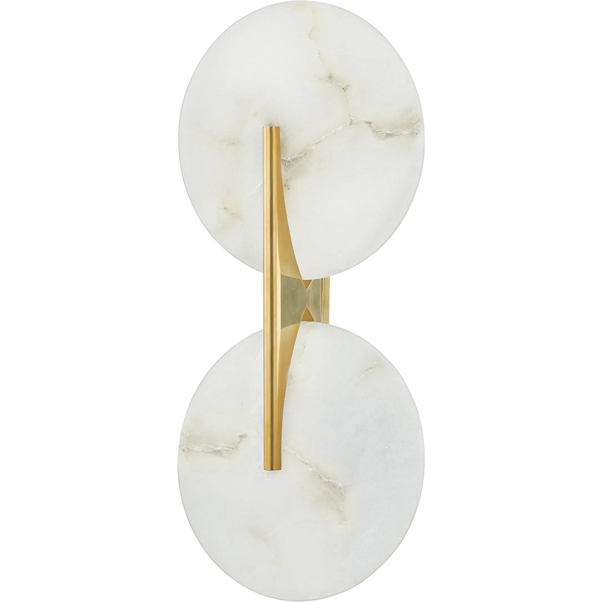 Asteria Double Sconce by Corbett. Made from brass in a modern style.