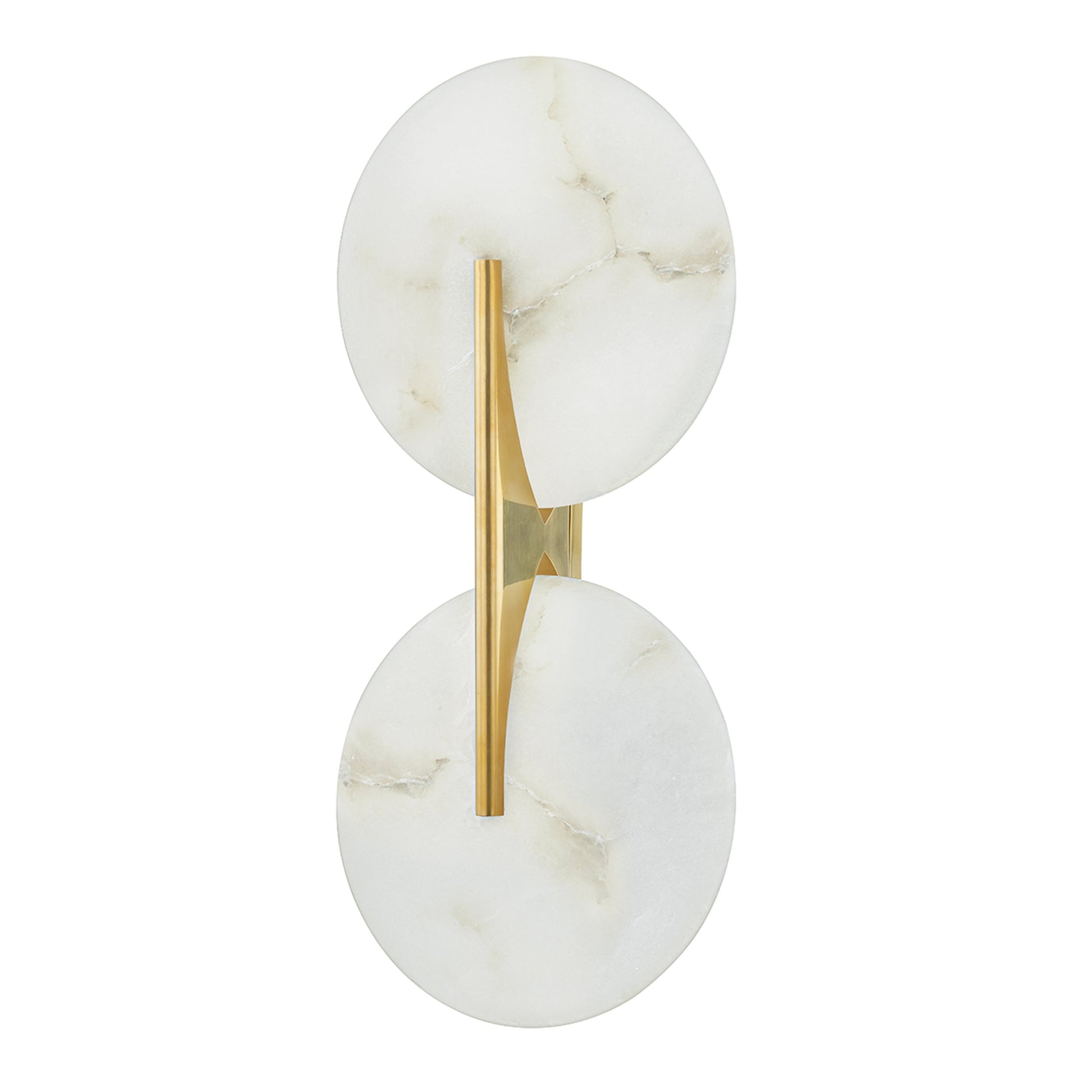Asteria Double Sconce by Corbett. Made from brass in a modern style.