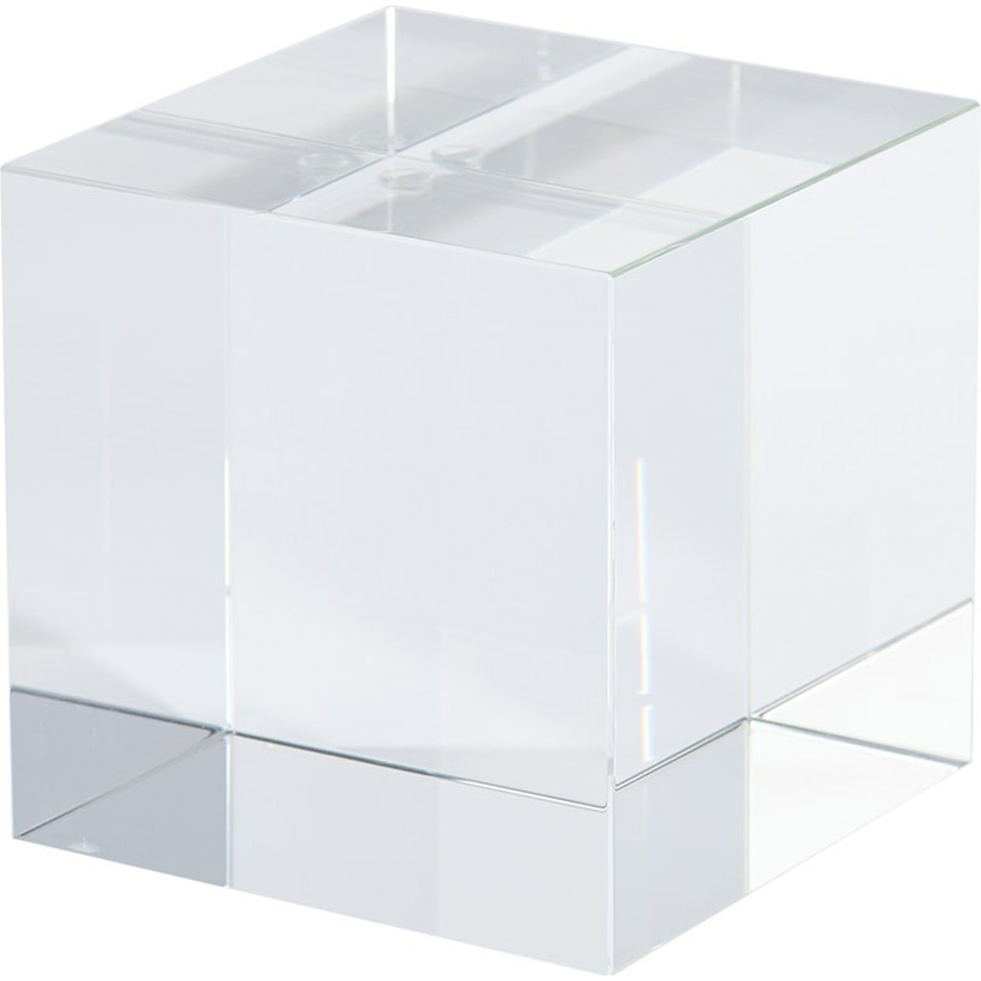 Crystal Cube Riser by Global Views. Made from crystal in a modern style.