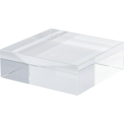 Crystal Cube Riser by Global Views. Made from crystal in a modern style.