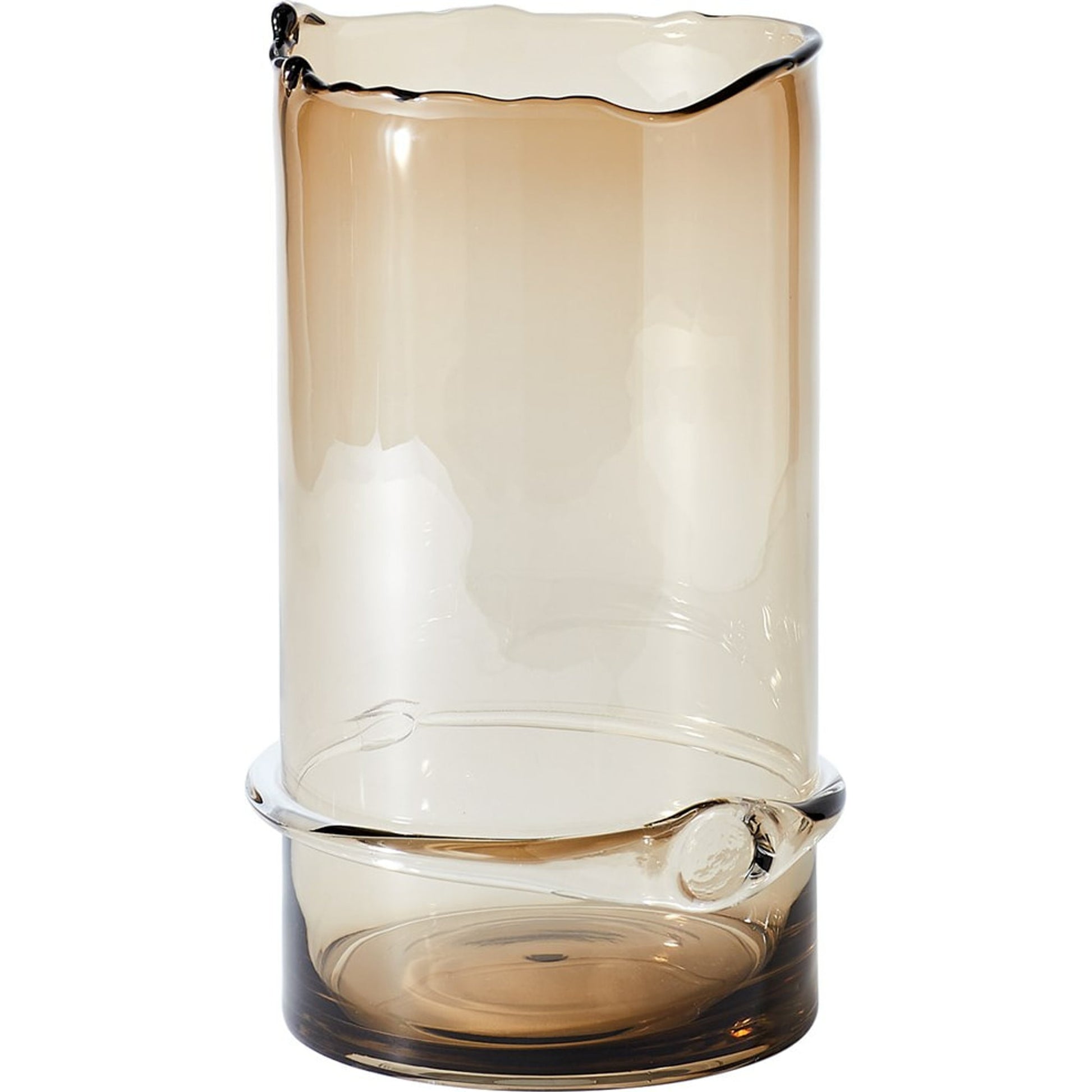 Intaglio Champagne Cooler by Global Views in topaz. Made from glass in a modern style.