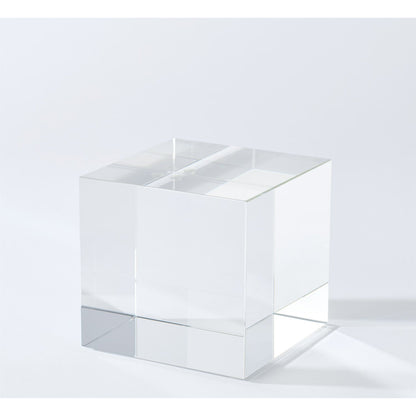 Crystal Cube Riser by Global Views. Made from crystal in a modern style.