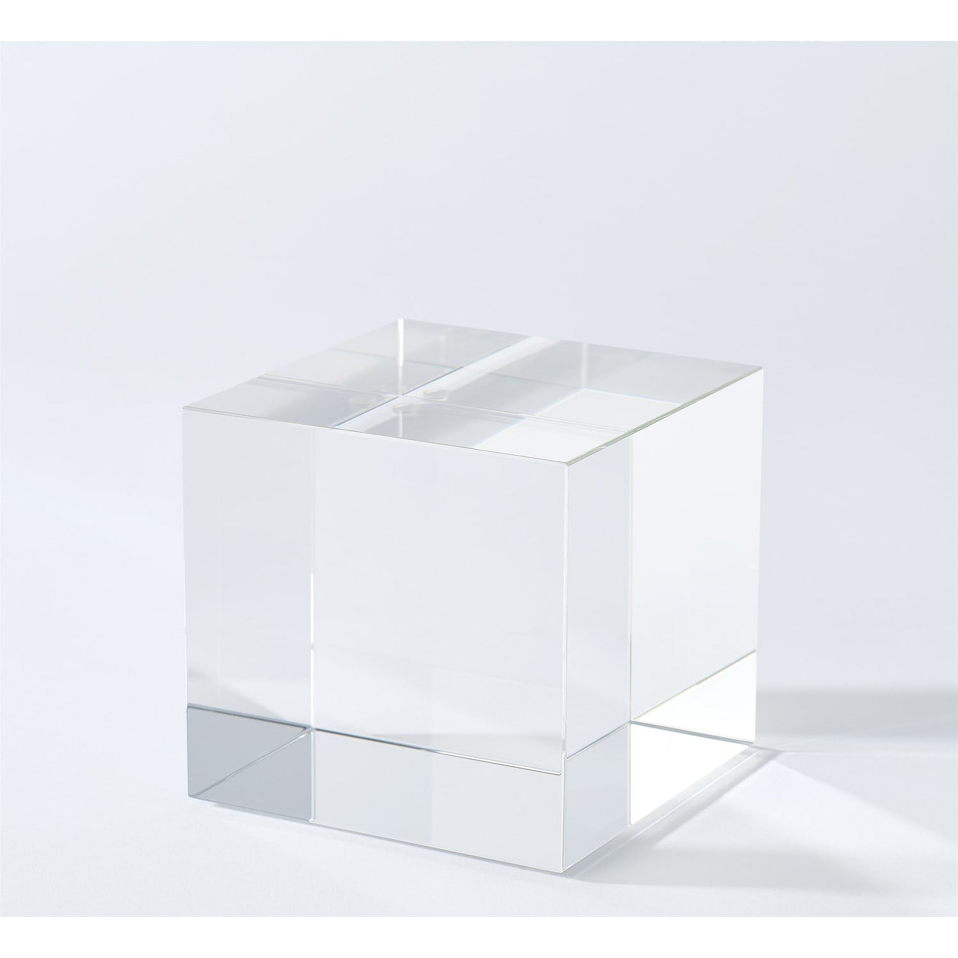 Crystal Cube Riser by Global Views. Made from crystal in a modern style.