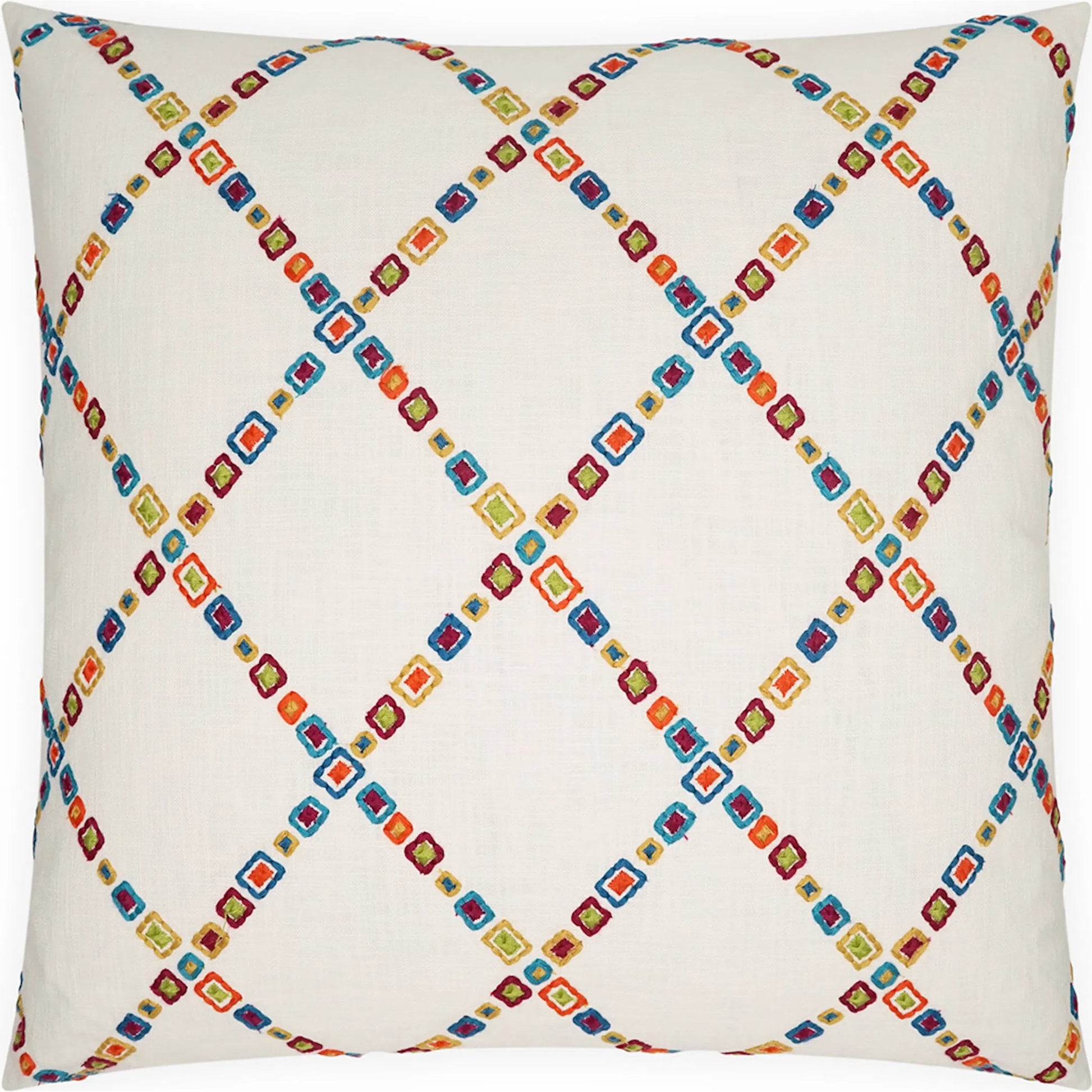 Soleil Pillow by DV Kap Home in multicolor. Made from base: 100% cotton in a eclectic & global style.