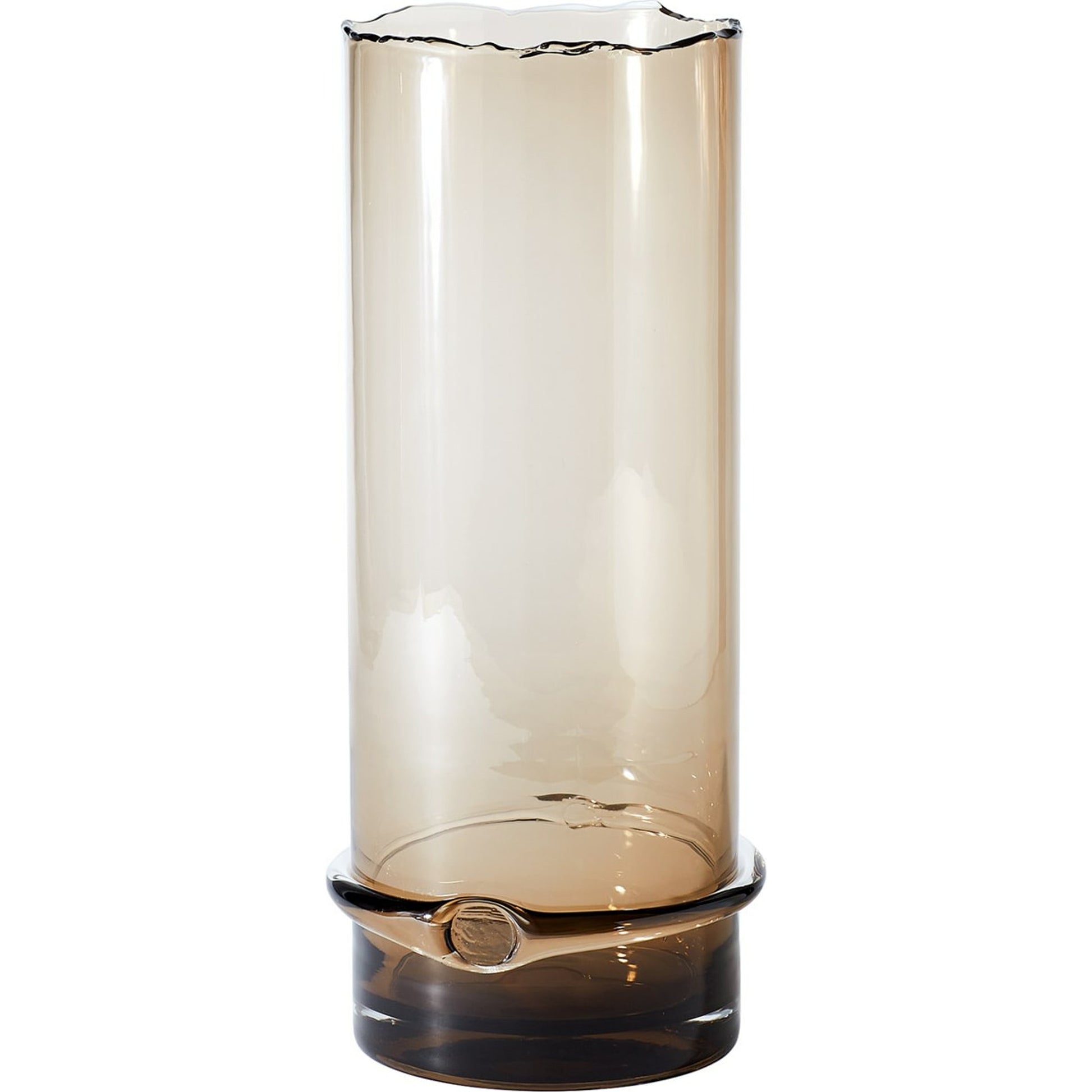 Intaglio Champagne Cooler by Global Views in topaz. Made from glass in a modern style.