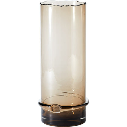 Intaglio Champagne Cooler by Global Views in topaz. Made from glass in a modern style.