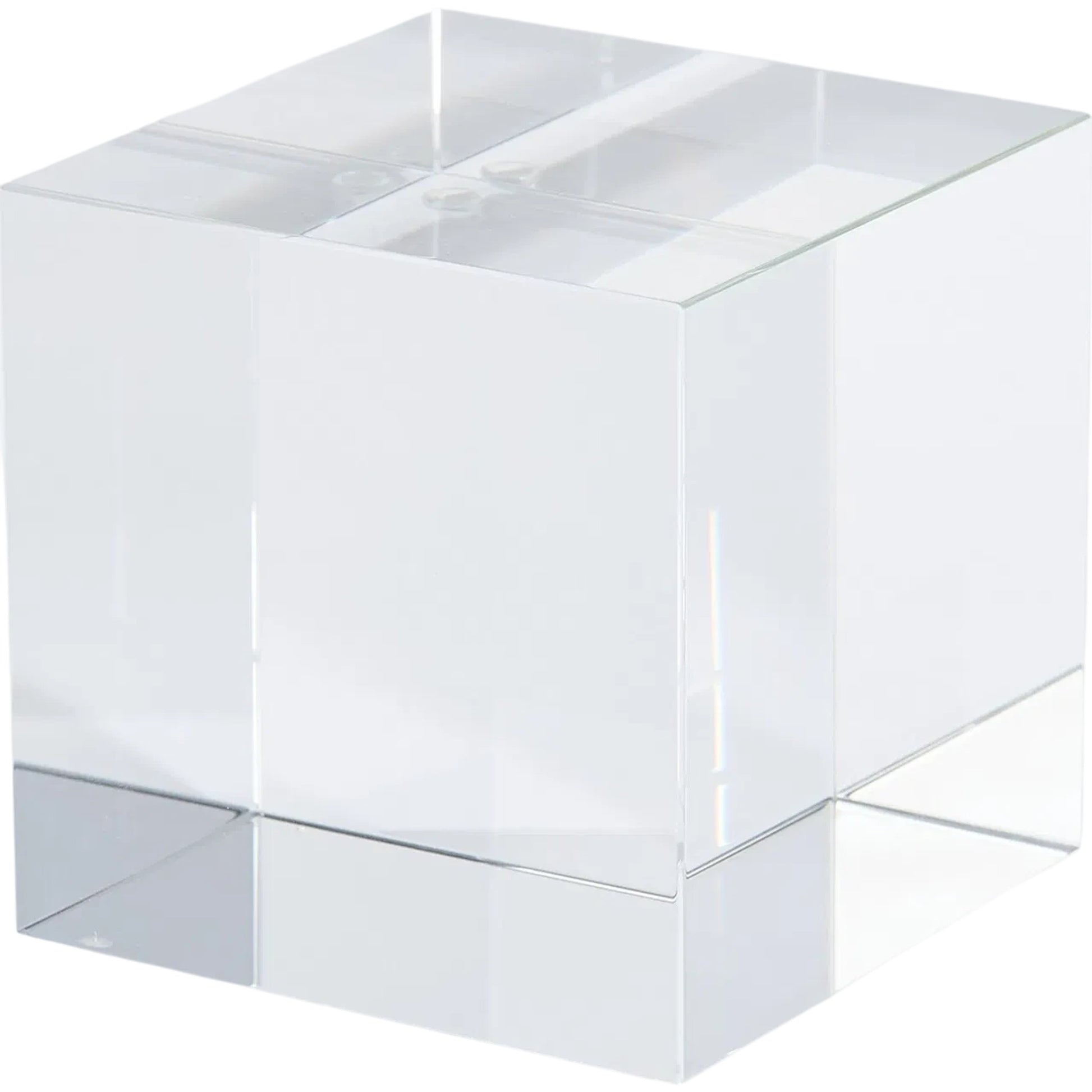 Crystal Cube Riser by Global Views. Made from crystal in a modern style.
