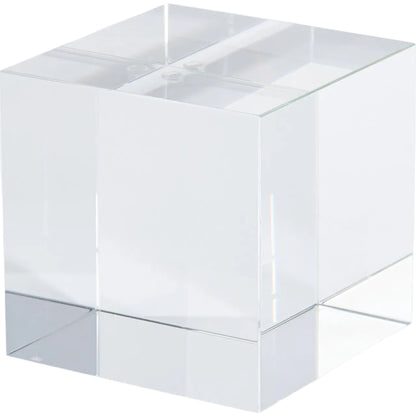 Crystal Cube Riser by Global Views. Made from crystal in a modern style.