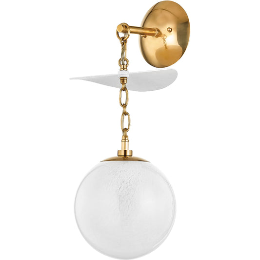 Antoinette Sconce by Corbett in vintage brass. Made from steel, brass in a modern style.