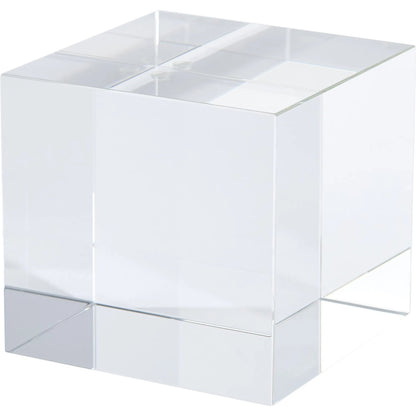 Crystal Cube Riser by Global Views. Made from crystal in a modern style.