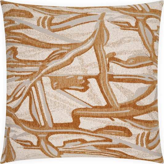 Vitali Pillow by DV Kap Home in copper. Made from 100% polyester in a unique style.