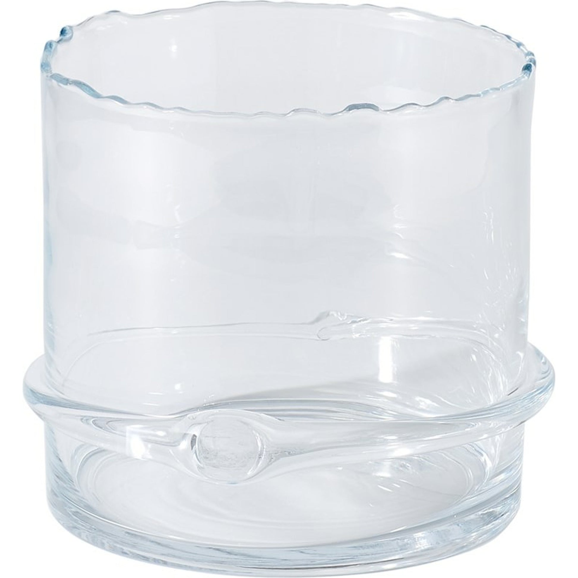 Intaglio Champagne Cooler by Global Views in topaz. Made from glass in a modern style.