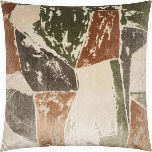 Terrain Pillow by DV Kap Home in tan, green. Made from 65% rayon, 35% polyester in a unique style.