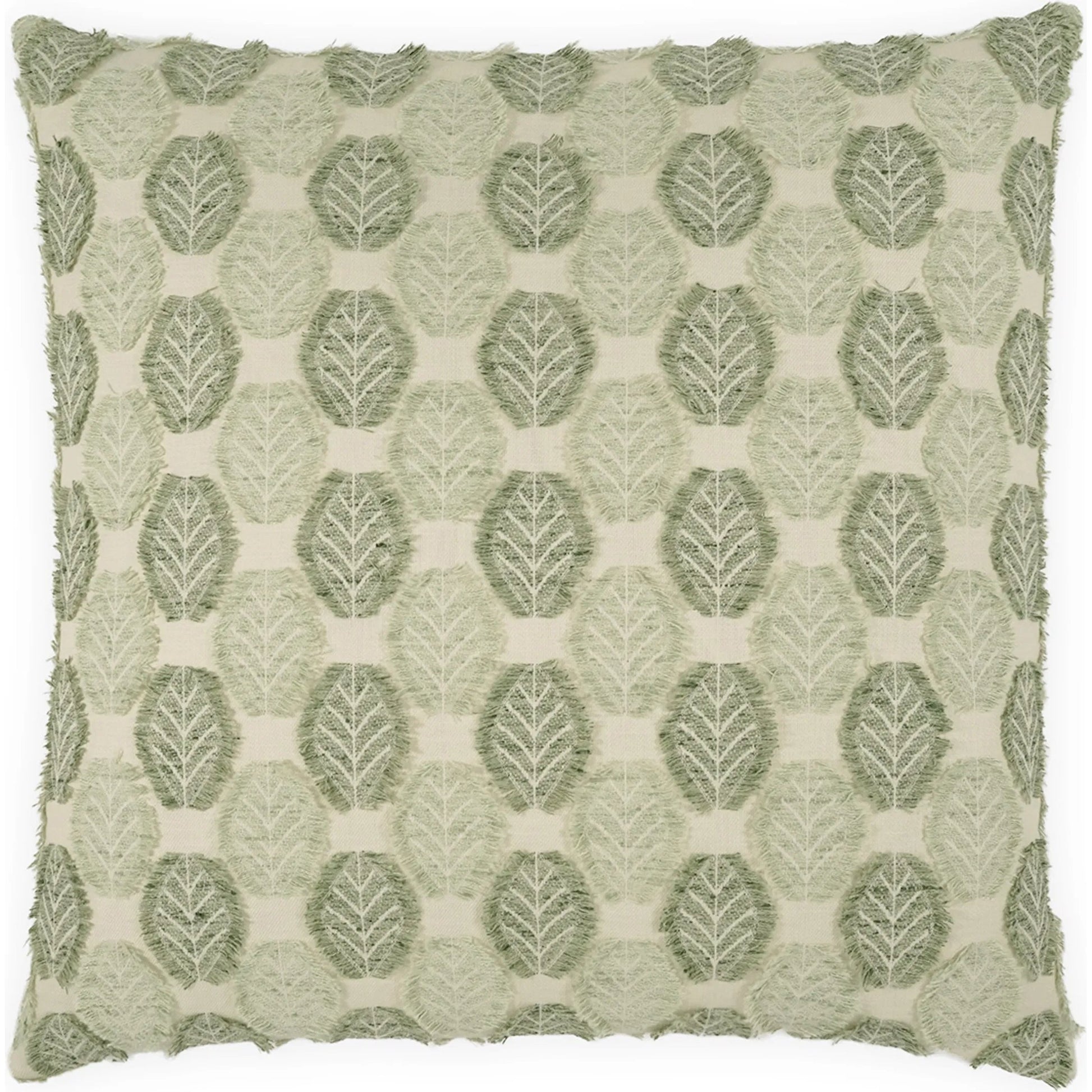 Leafalong Pillow by DV Kap Home in green. Made from 43% cotton, 57% polyester in a coastal style.