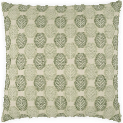 Leafalong Pillow by DV Kap Home in green. Made from 43% cotton, 57% polyester in a coastal style.