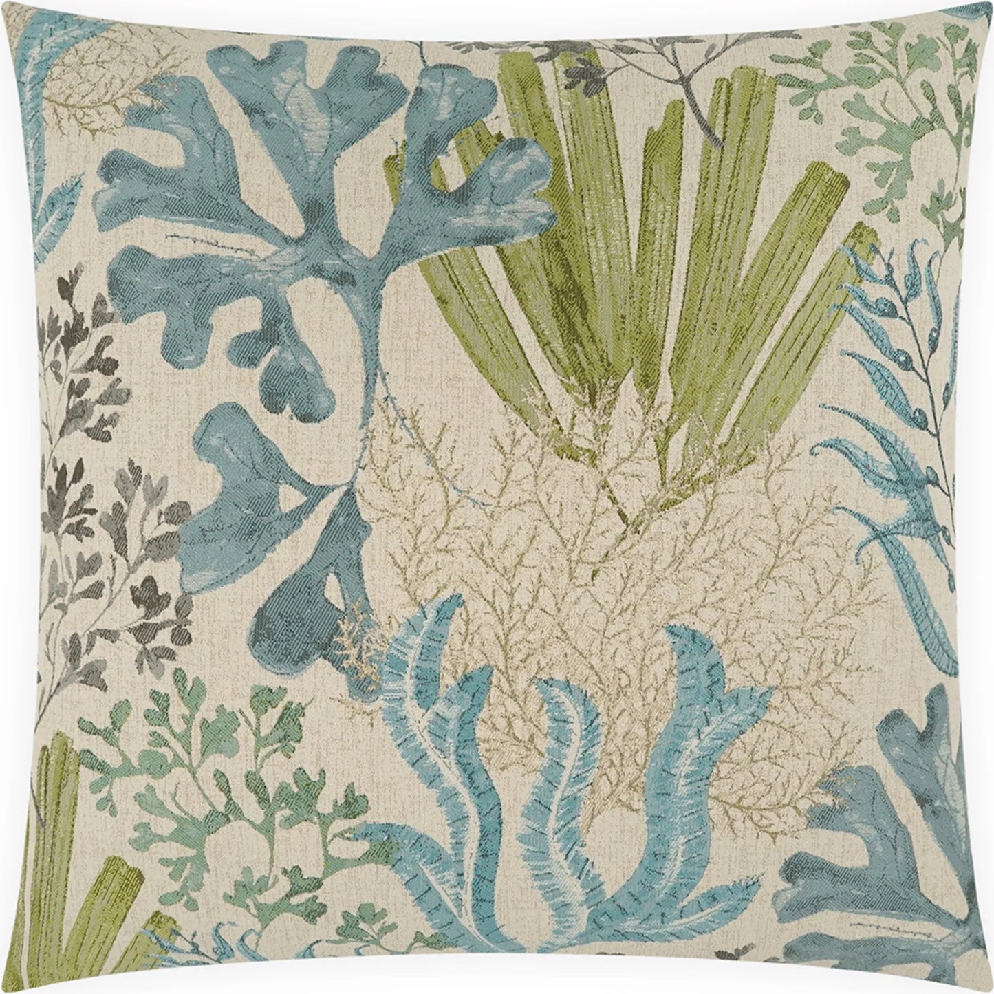 000 SI-2514642 | Primary Silo | Wakame Pillow by DV Kap Home in turquoise, teal. Made from 100% polyester in a coastal style.