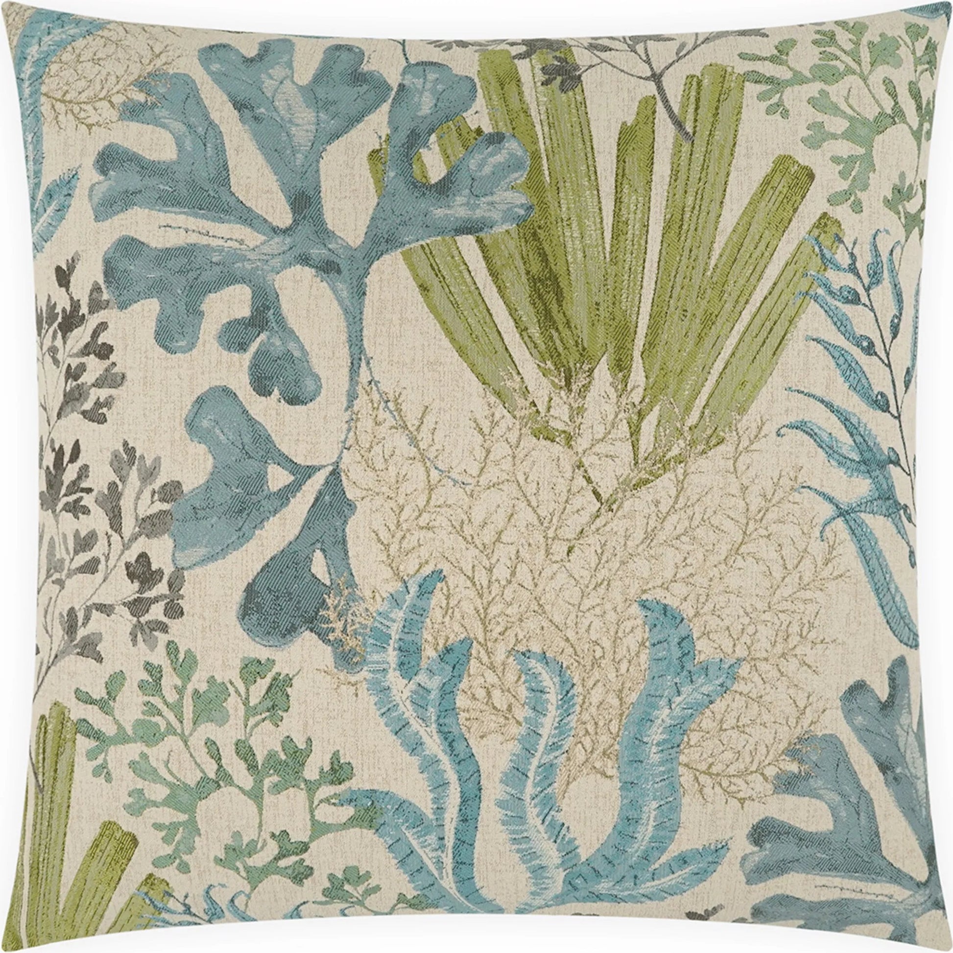 Wakame Pillow by DV Kap Home in turquoise, teal. Made from 100% polyester in a coastal style.
