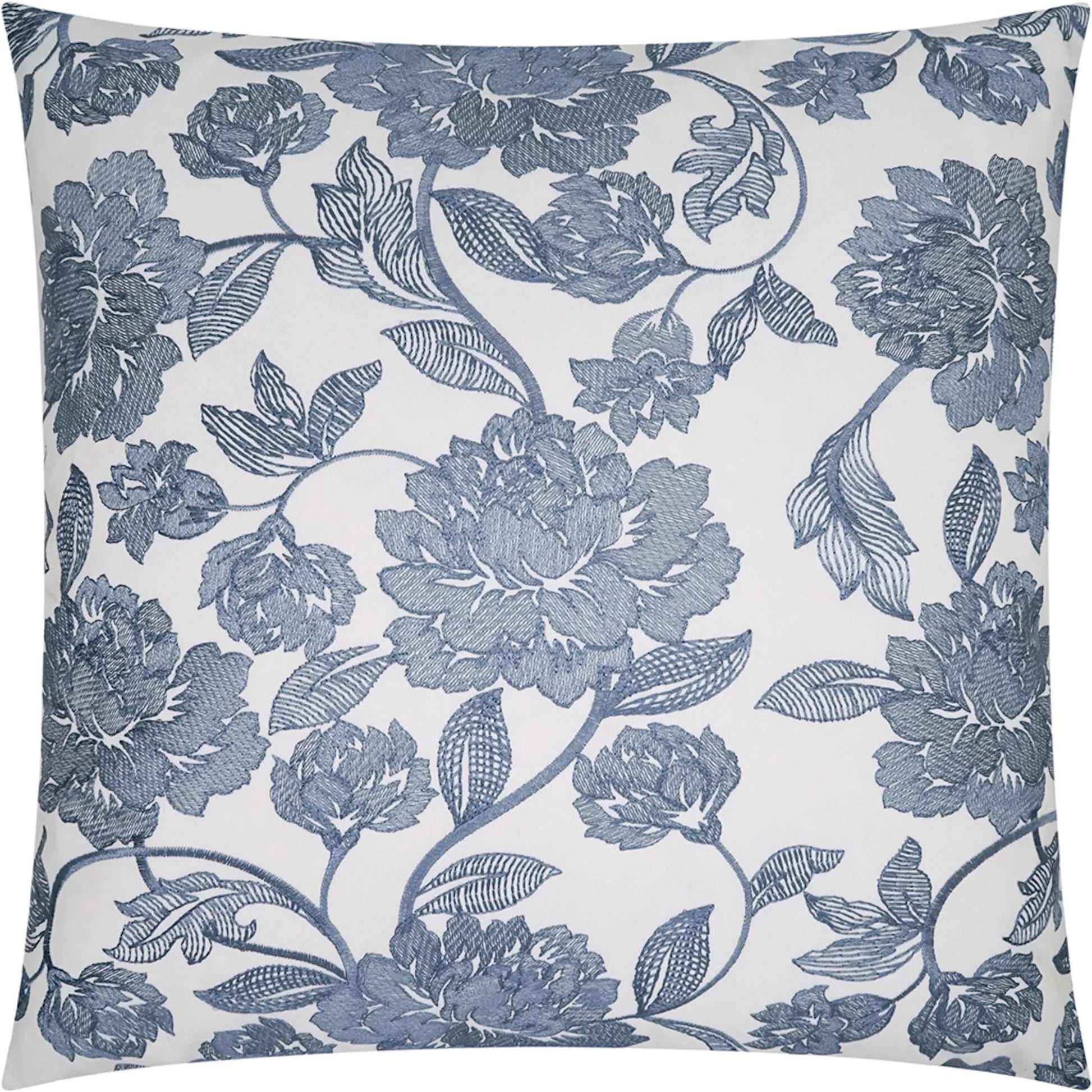 Camilla Pillow by DV Kap Home in sky. Made from 80% polyester, 20% cotton in a traditional style.