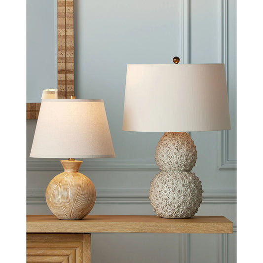 Brushmark Table Lamp by Currey and Company in beige. Made from ceramic in a rustic style.