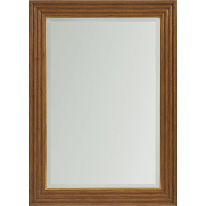 Cassia Rectangular Mirror by Lexington in satin gold. Made from metal, mirror in a traditional style.