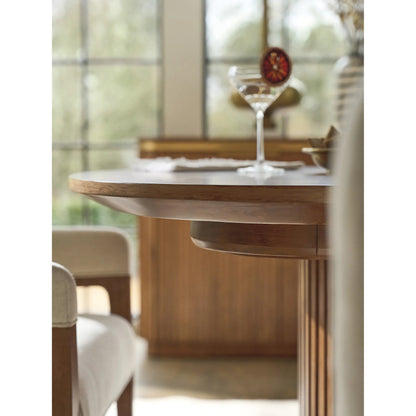 Palomar Rectangular Dining Table by Lexington in tan. Made from hickory, stone in a unique style.
