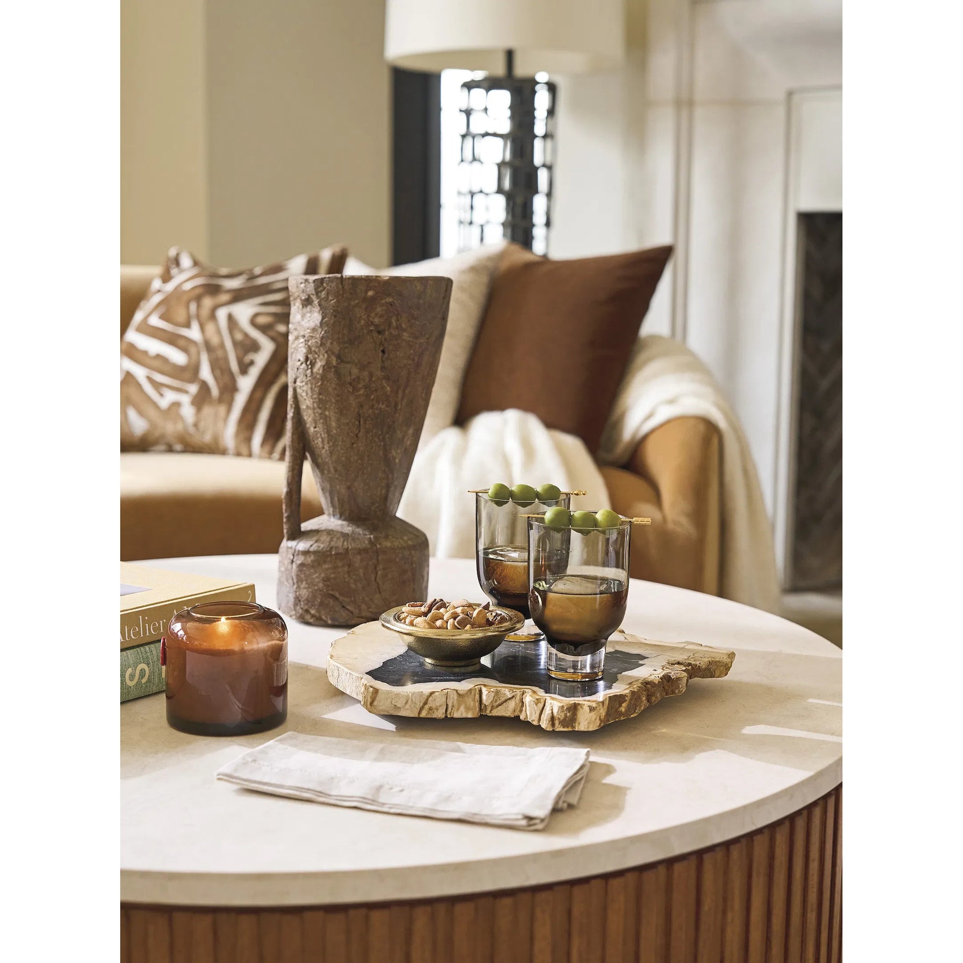 Avenida Round Cocktail Table by Lexington. Made from unique in a transitional style.