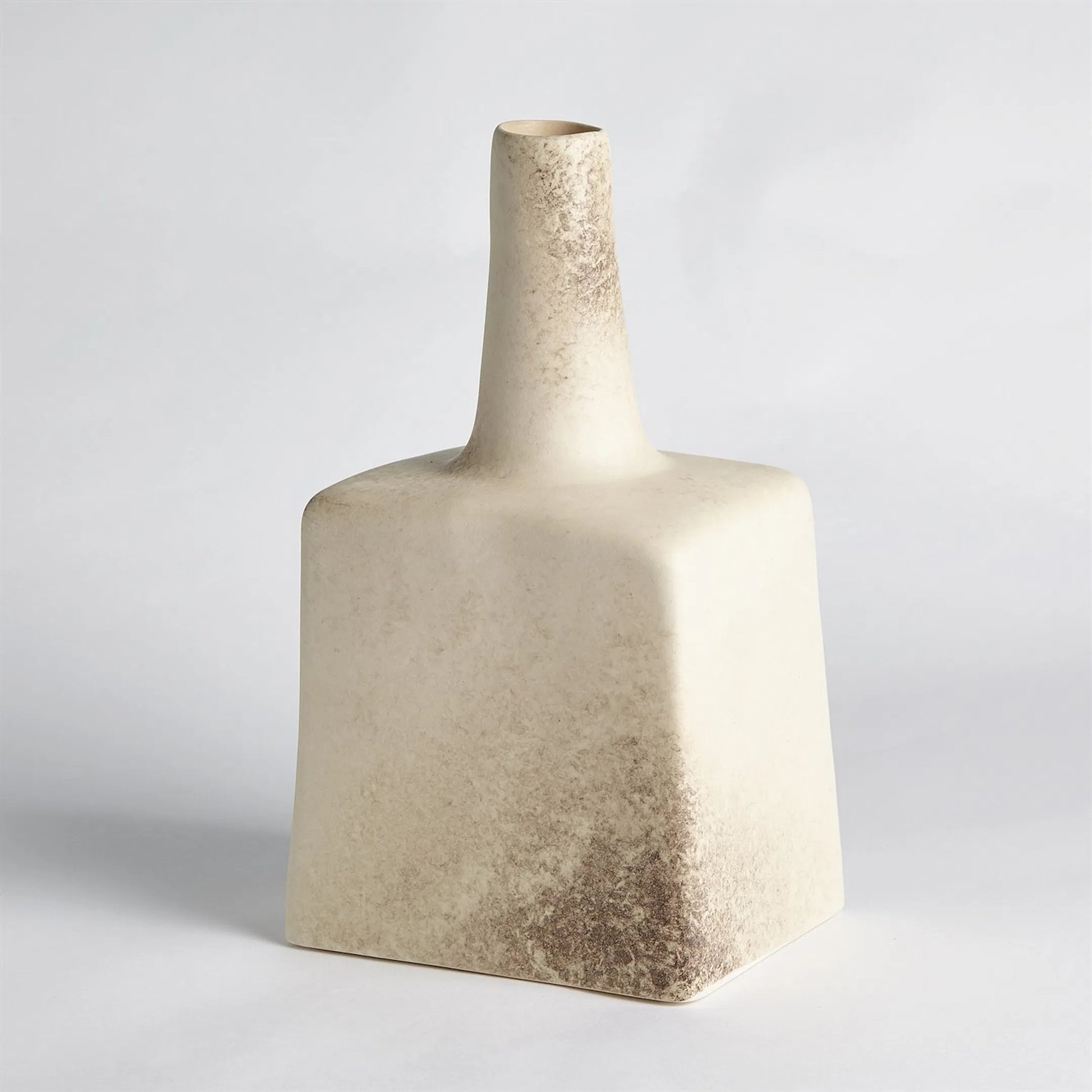 Tall Stack Bottle by Global Views in reactive ivory. Made from earthenware in a eclectic & global style.