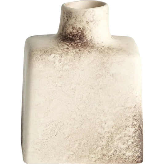 Short Stack Bottle by Global Views in reactive ivory. Made from earthenware in a eclectic & global style.