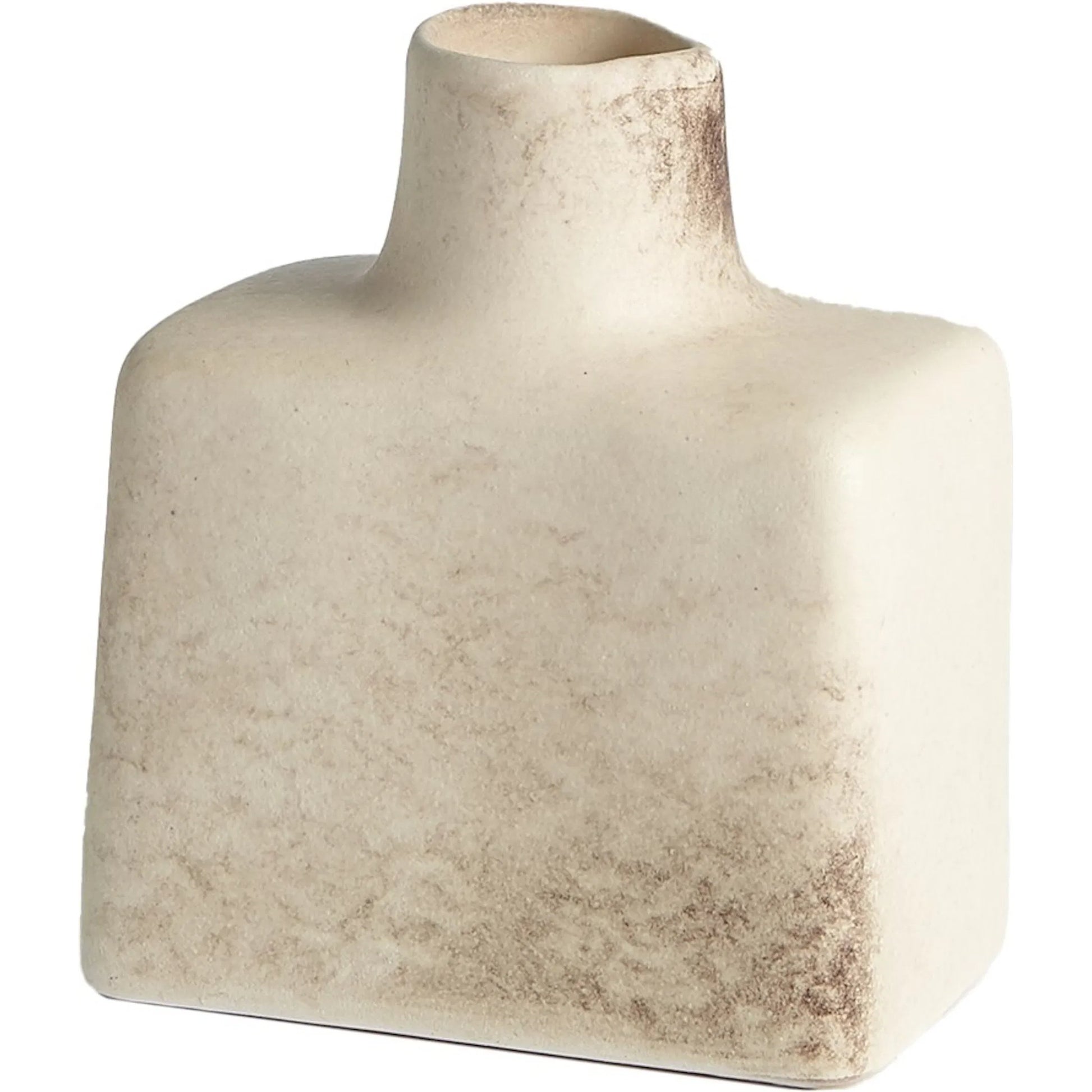 Short Stack Bottle by Global Views in reactive ivory. Made from earthenware in a eclectic & global style.