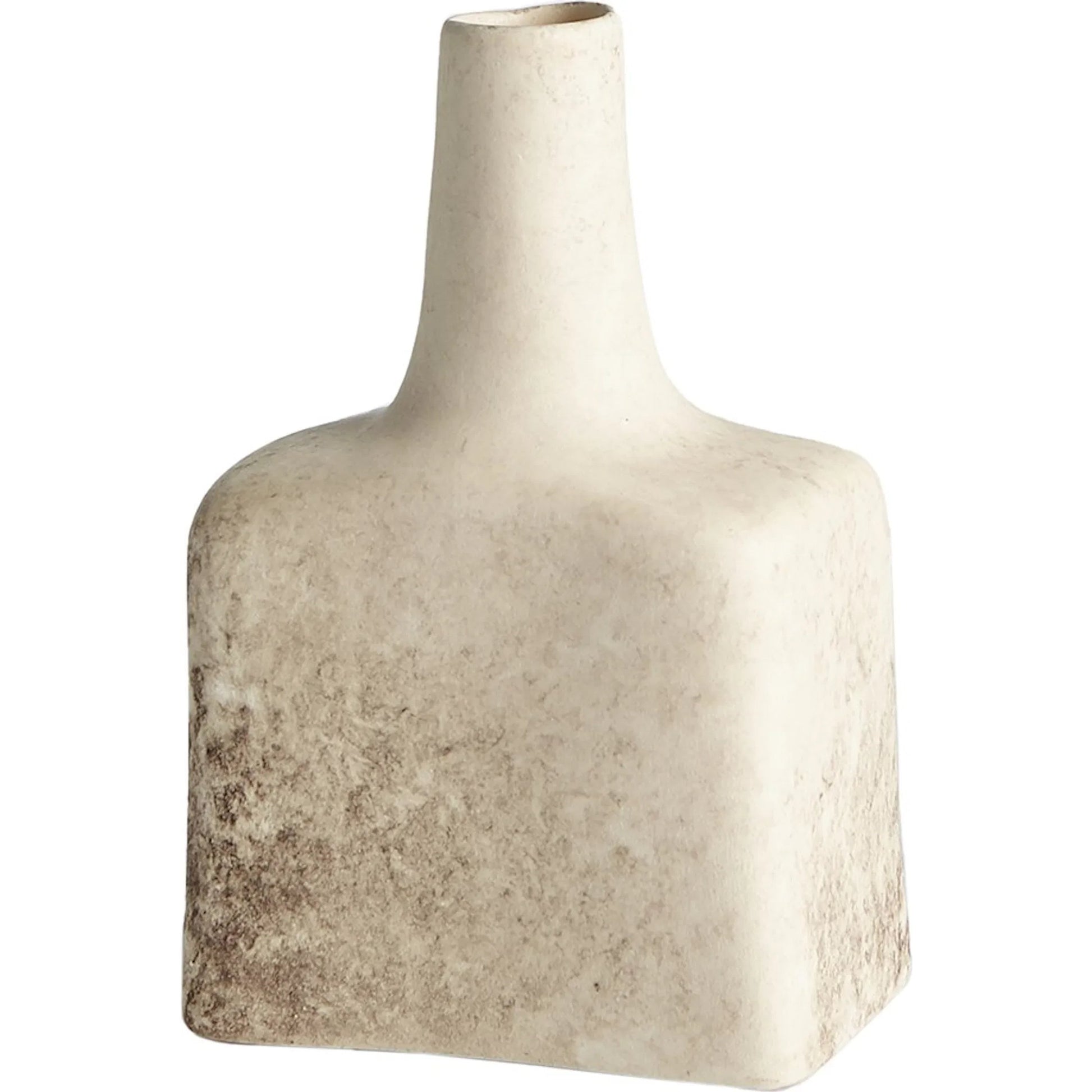 Tall Stack Bottle by Global Views in reactive ivory. Made from earthenware in a eclectic & global style.