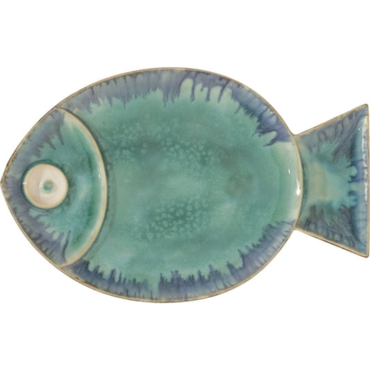 Fish Plate by Global Views. Made from ceramic in a coastal style.