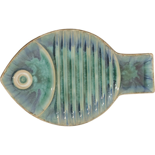 Fish Plate by Global Views. Made from ceramic in a coastal style.
