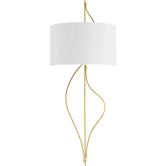 Akina Sconce by Corbett in vintage brass. Made from brass in a modern style.