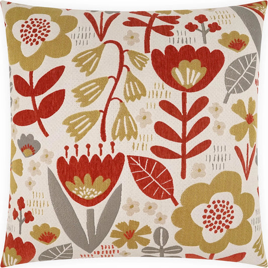 Dutch Blossom Pillow by DV Kap Home in red, yellow. Made from 100% polyester in a unique style.