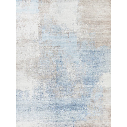 Fine Pure Silk Rug by Exquisite Rugs in blue, brown. Made from silk in a unique style.