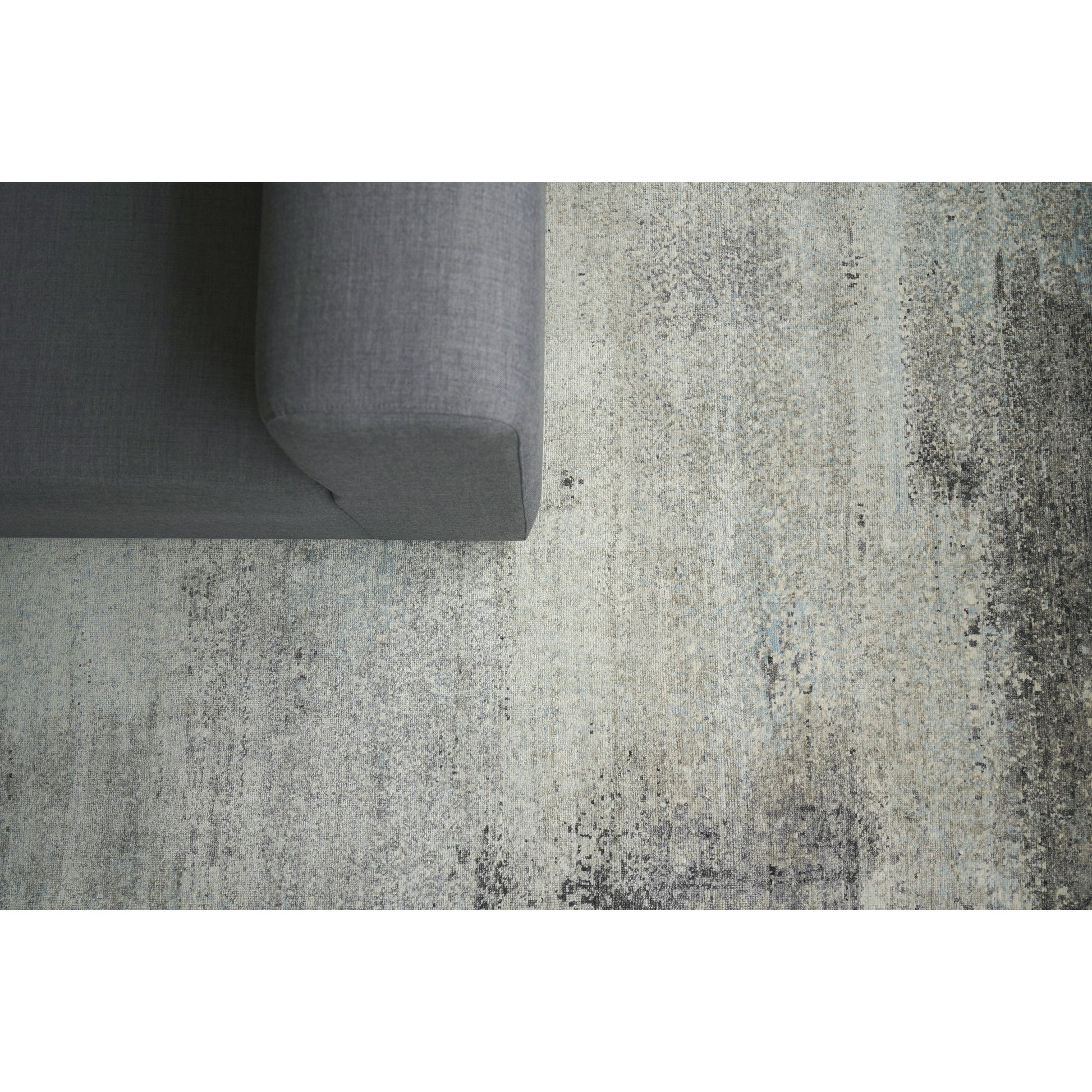 Fine Pure Silk Rug I by Exquisite Rugs in ivory, dark gray, multi. Made from silk in a unique style.