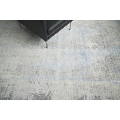 Fine Pure Silk 4214 Rug by Exquisite Rugs in ivory, dark gray, multi. Made from silk in a unique style.