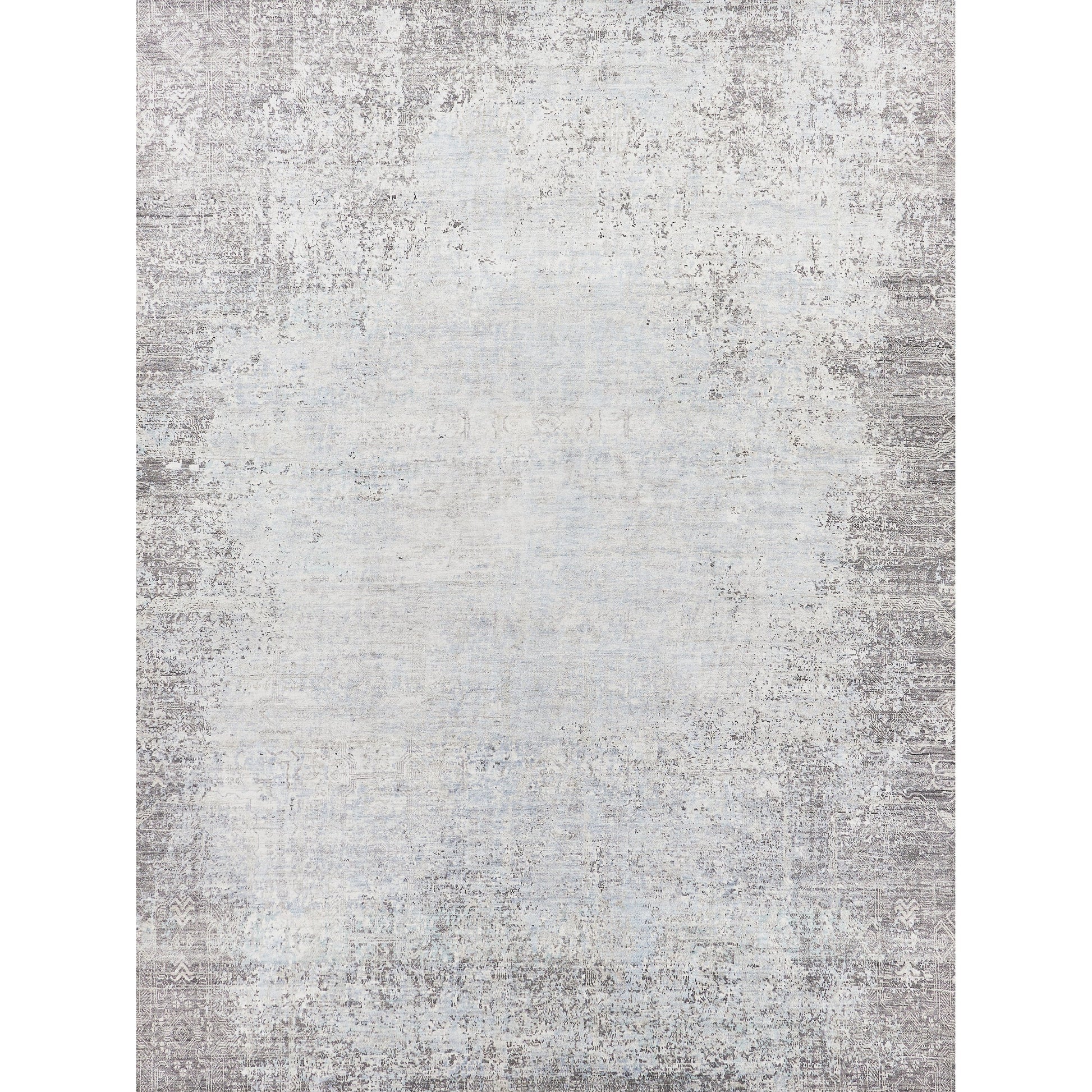 Fine Pure Silk 4214 Rug by Exquisite Rugs in ivory, dark gray, multi. Made from silk in a unique style.