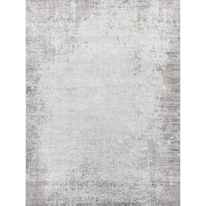 Fine Pure Silk 4214 Rug by Exquisite Rugs in ivory, dark gray, multi. Made from silk in a unique style.