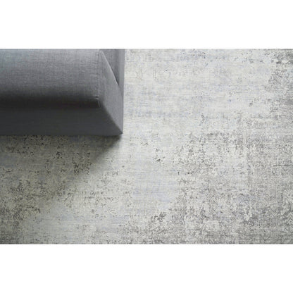 Fine Pure Silk 4214 Rug by Exquisite Rugs in ivory, dark gray, multi. Made from silk in a unique style.