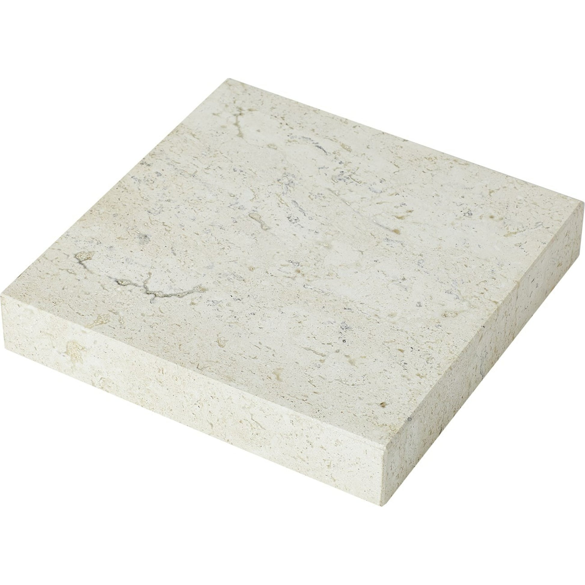 Travertine Cube Riser by Global Views. Made from travertine in a modern style.