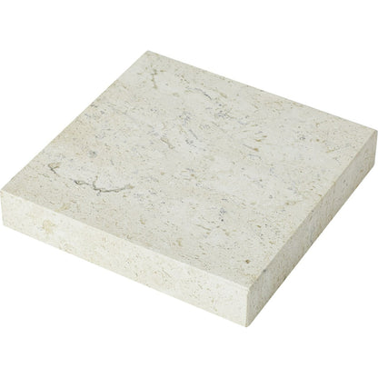 Travertine Cube Riser by Global Views. Made from travertine in a modern style.