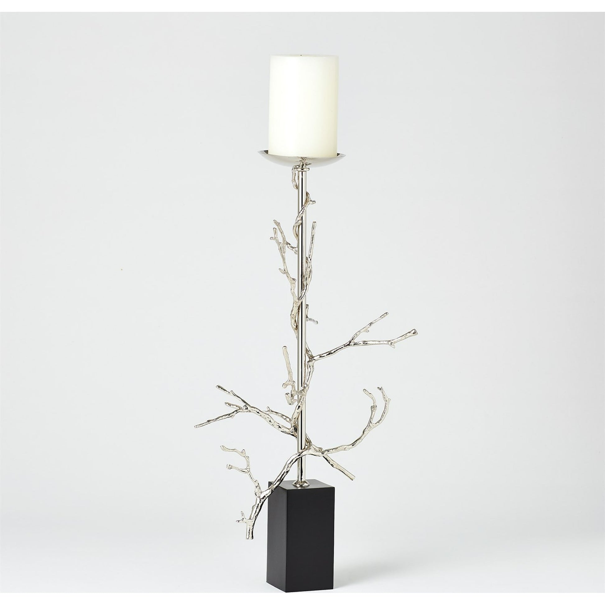 Twig Candle Holder by Global Views in brass. Made from brass, mild steel, cast iron in a modern style.