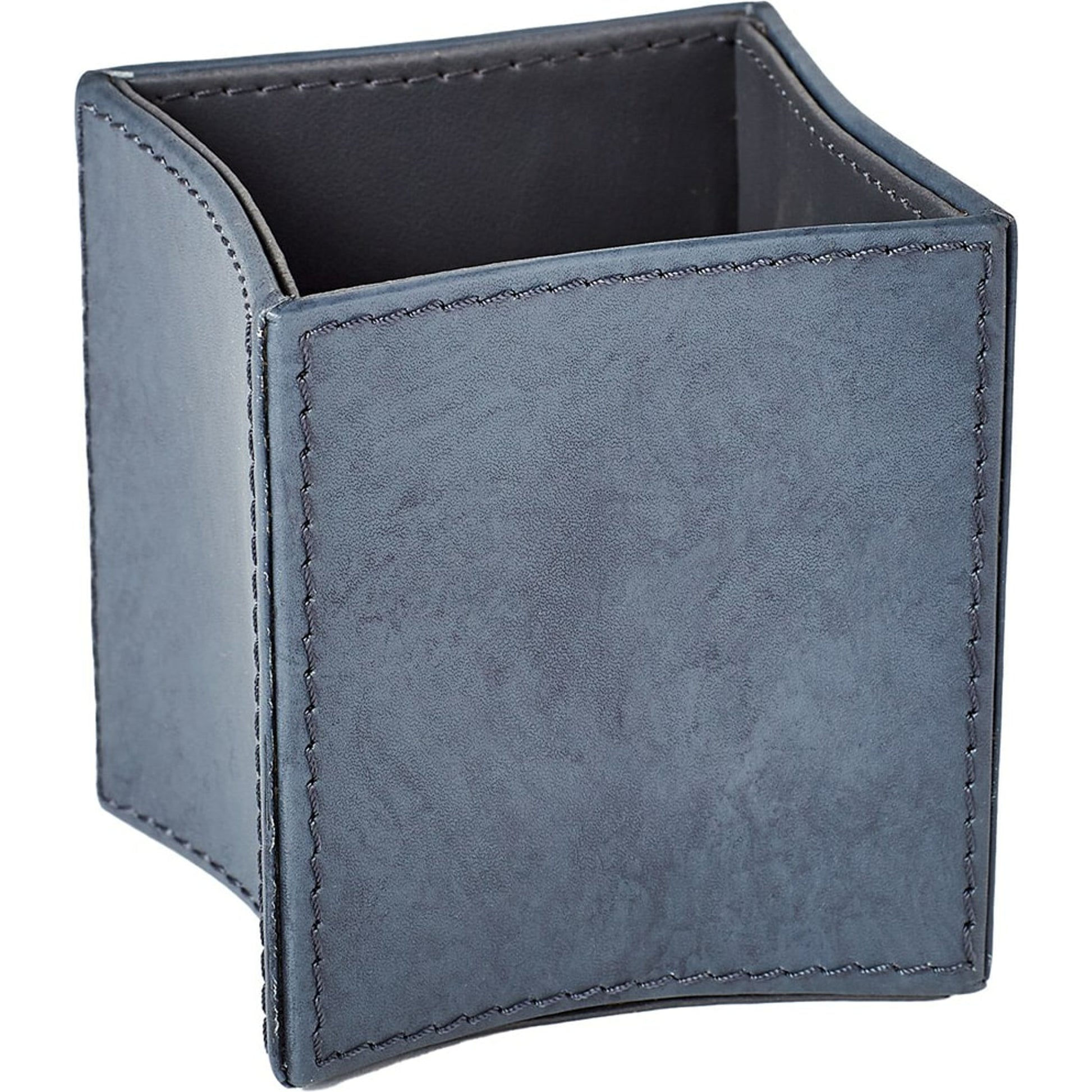 Folded Pencil Cup by Global Views. Made from leather in a modern style.