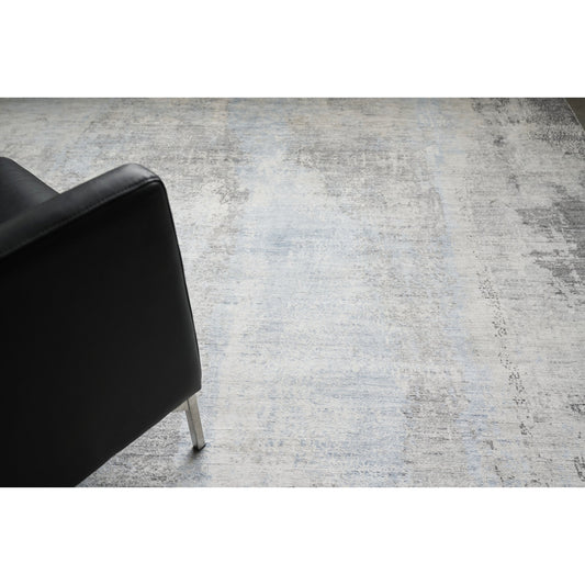 Fine Pure Silk Rug - Silver, Gray by Exquisite Rugs in silver/gray. Made from unique in a unique style.