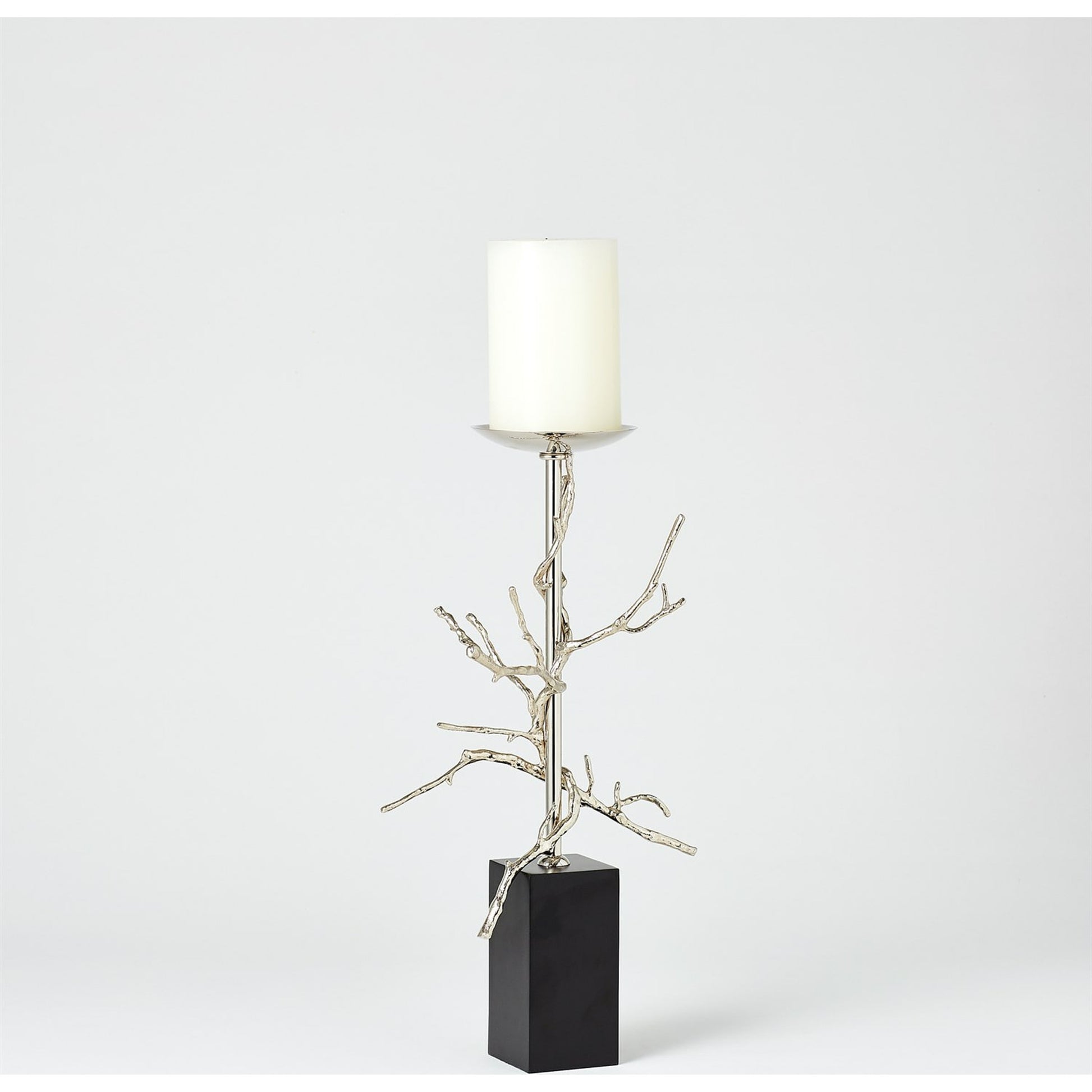 Twig Candle Holder by Global Views in brass. Made from brass, mild steel, cast iron in a modern style.