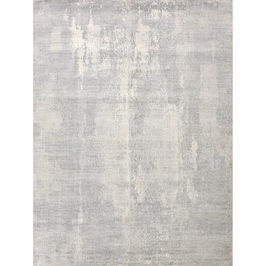 Fine Pure Silk 4226 Rug by Exquisite Rugs in silver, ivory. Made from silk in a unique style.